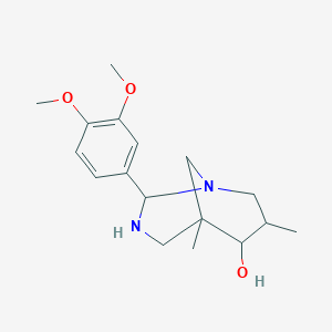 2-(3,4-Dimethoxyphenyl)-5,7-dimethyl-1,3-diazabicyclo[3.3.1]nonan-6-ol