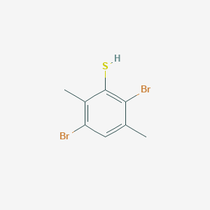 molecular formula C8H8Br2S B11087502 2,5-Dibromo-3,6-dimethylbenzenethiol 