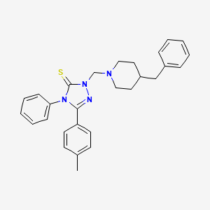 2-[(4-benzylpiperidin-1-yl)methyl]-5-(4-methylphenyl)-4-phenyl-2,4-dihydro-3H-1,2,4-triazole-3-thione