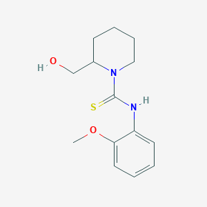 molecular formula C14H20N2O2S B11087541 2-(hydroxymethyl)-N-(2-methoxyphenyl)piperidine-1-carbothioamide 