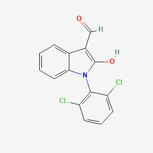 molecular formula C15H9Cl2NO2 B11087547 (3Z)-1-(2,6-dichlorophenyl)-3-(hydroxymethylidene)-1,3-dihydro-2H-indol-2-one 