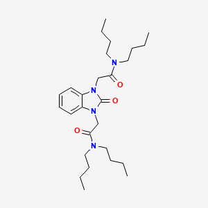 molecular formula C27H44N4O3 B11087554 2,2'-(2-oxo-1H-benzimidazole-1,3(2H)-diyl)bis(N,N-dibutylacetamide) 