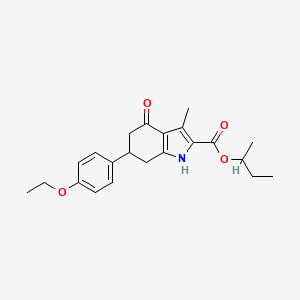 butan-2-yl 6-(4-ethoxyphenyl)-3-methyl-4-oxo-4,5,6,7-tetrahydro-1H-indole-2-carboxylate