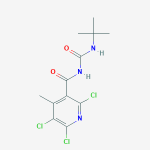 molecular formula C12H14Cl3N3O2 B11087558 N-(tert-butylcarbamoyl)-2,5,6-trichloro-4-methylpyridine-3-carboxamide 