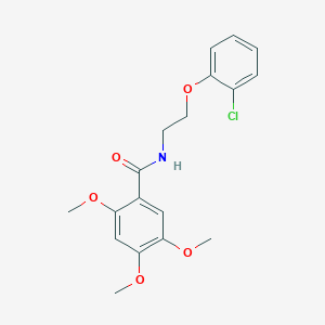 molecular formula C18H20ClNO5 B11087561 N-[2-(2-chlorophenoxy)ethyl]-2,4,5-trimethoxybenzamide 