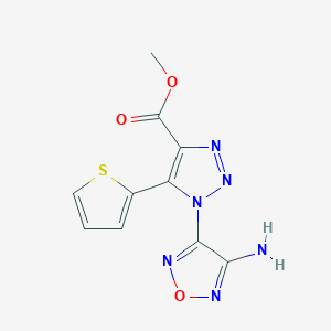 Methyl 1-(4-amino-1,2,5-oxadiazol-3-yl)-5-thiophen-2-yltriazole-4-carboxylate