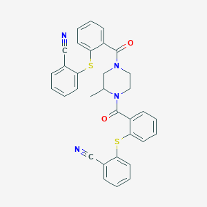 2,2'-[(2-Methylpiperazine-1,4-diyl)bis(carbonylbenzene-2,1-diylsulfanediyl)]dibenzonitrile