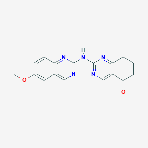 molecular formula C18H17N5O2 B11087597 6H-Quinazolin-5-one, 2-(6-methoxy-4-methylquinazolin-2-ylamino)-7,8-dihydro- 