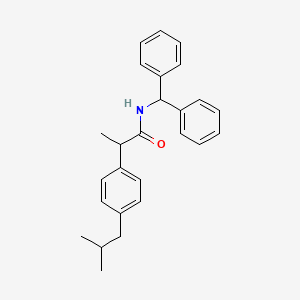 molecular formula C26H29NO B11087599 N-(diphenylmethyl)-2-[4-(2-methylpropyl)phenyl]propanamide 