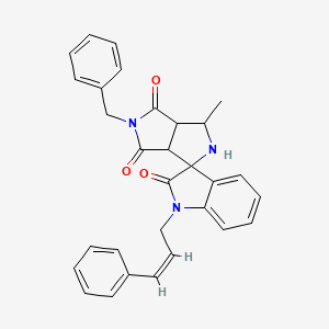 5'-benzyl-3'-methyl-1-[(2Z)-3-phenylprop-2-en-1-yl]-3a',6a'-dihydro-2'H-spiro[indole-3,1'-pyrrolo[3,4-c]pyrrole]-2,4',6'(1H,3'H,5'H)-trione