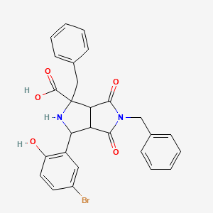 molecular formula C27H23BrN2O5 B11087647 1,5-Dibenzyl-3-(5-bromo-2-hydroxyphenyl)-4,6-dioxooctahydropyrrolo[3,4-c]pyrrole-1-carboxylic acid 