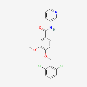 4-[(2,6-dichlorobenzyl)oxy]-3-methoxy-N-(pyridin-3-yl)benzamide