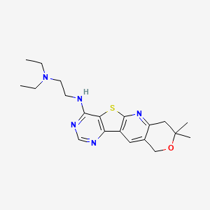 molecular formula C20H27N5OS B11087667 N-(5,5-dimethyl-6-oxa-17-thia-2,12,14-triazatetracyclo[8.7.0.03,8.011,16]heptadeca-1,3(8),9,11,13,15-hexaen-15-yl)-N',N'-diethylethane-1,2-diamine 