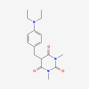 molecular formula C17H23N3O3 B11087710 5-[4-(Diethylamino)benzyl]-1,3-dimethyl-2,4,6(1H,3H,5H)-pyrimidinetrione 