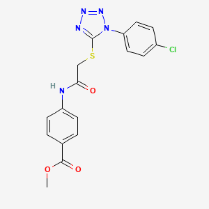 molecular formula C17H14ClN5O3S B11087712 methyl 4-[({[1-(4-chlorophenyl)-1H-tetrazol-5-yl]sulfanyl}acetyl)amino]benzoate 