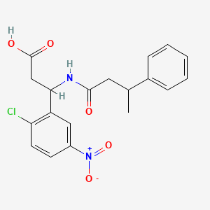 molecular formula C19H19ClN2O5 B11087717 3-(2-Chloro-5-nitrophenyl)-3-[(3-phenylbutanoyl)amino]propanoic acid 