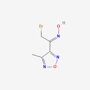 molecular formula C5H6BrN3O2 B11087772 2-Bromo-1-(4-methyl-1,2,5-oxadiazol-3-yl)-1-ethanone oxime 