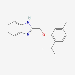 molecular formula C18H20N2O B11087785 2-{[5-methyl-2-(propan-2-yl)phenoxy]methyl}-1H-benzimidazole 