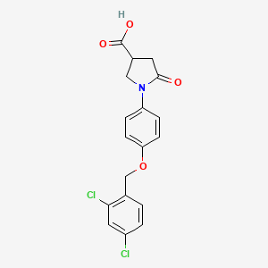 1-{4-[(2,4-Dichlorophenyl)methoxy]phenyl}-5-oxopyrrolidine-3-carboxylic acid