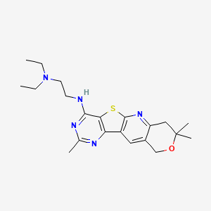 N',N'-diethyl-N-(5,5,13-trimethyl-6-oxa-17-thia-2,12,14-triazatetracyclo[8.7.0.03,8.011,16]heptadeca-1,3(8),9,11,13,15-hexaen-15-yl)ethane-1,2-diamine