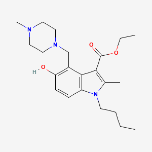 molecular formula C22H33N3O3 B11087800 ethyl 1-butyl-5-hydroxy-2-methyl-4-[(4-methylpiperazin-1-yl)methyl]-1H-indole-3-carboxylate 