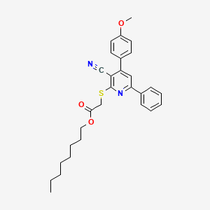 Octyl {[3-cyano-4-(4-methoxyphenyl)-6-phenylpyridin-2-yl]sulfanyl}acetate