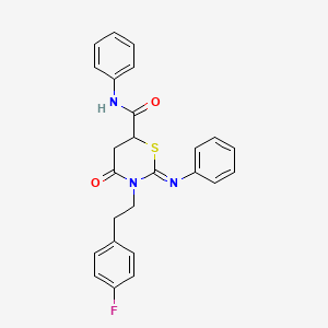 (2Z)-3-[2-(4-fluorophenyl)ethyl]-4-oxo-N-phenyl-2-(phenylimino)-1,3-thiazinane-6-carboxamide