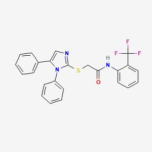 molecular formula C24H18F3N3OS B11087837 2-[(1,5-diphenyl-1H-imidazol-2-yl)sulfanyl]-N-[2-(trifluoromethyl)phenyl]acetamide 