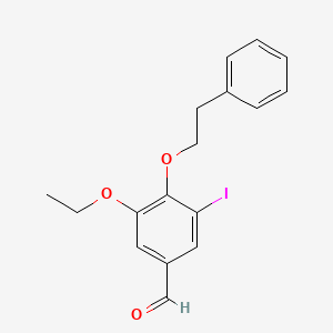 3-Ethoxy-5-iodo-4-(2-phenylethoxy)benzaldehyde