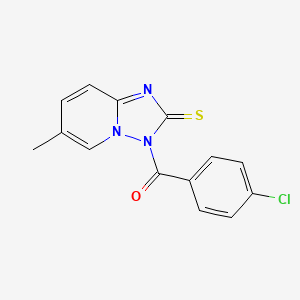 (4-Chlorophenyl)(6-methyl-2-thioxo-2H-[1,2,4]triazolo[1,5-a]pyridin-3-yl)methanone