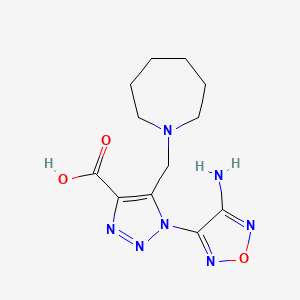 1-(4-amino-1,2,5-oxadiazol-3-yl)-5-(azepan-1-ylmethyl)-1H-1,2,3-triazole-4-carboxylic acid