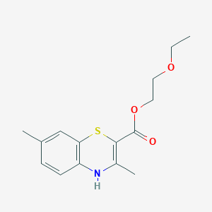 molecular formula C15H19NO3S B11087934 2-ethoxyethyl 3,7-dimethyl-4H-1,4-benzothiazine-2-carboxylate 