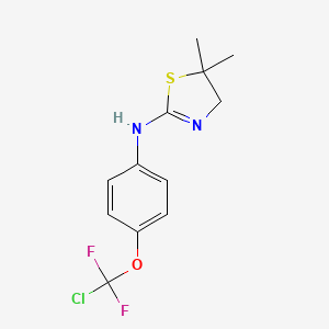 molecular formula C12H13ClF2N2OS B11087949 N-{4-[chloro(difluoro)methoxy]phenyl}-5,5-dimethyl-4,5-dihydro-1,3-thiazol-2-amine 