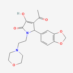 4-acetyl-5-(1,3-benzodioxol-5-yl)-3-hydroxy-1-[2-(morpholin-4-yl)ethyl]-1,5-dihydro-2H-pyrrol-2-one