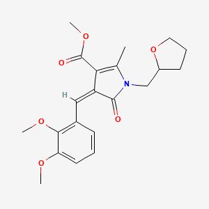 methyl (4Z)-4-(2,3-dimethoxybenzylidene)-2-methyl-5-oxo-1-(tetrahydrofuran-2-ylmethyl)-4,5-dihydro-1H-pyrrole-3-carboxylate