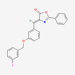 (4Z)-4-{3-[(3-iodobenzyl)oxy]benzylidene}-2-phenyl-1,3-oxazol-5(4H)-one