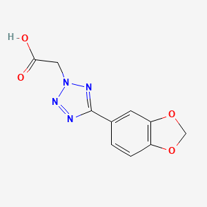 molecular formula C10H8N4O4 B11088023 [5-(1,3-benzodioxol-5-yl)-2H-tetrazol-2-yl]acetic acid 