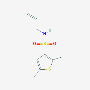 molecular formula C9H13NO2S2 B11088046 Thiophene-3-sulfonic acid, 2,5-dimethyl-, allylamide 