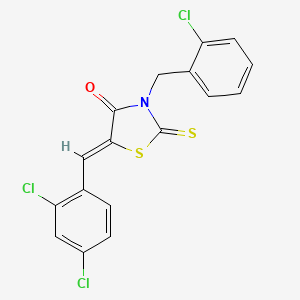 (5Z)-3-(2-chlorobenzyl)-5-(2,4-dichlorobenzylidene)-2-thioxo-1,3-thiazolidin-4-one