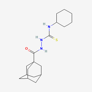 molecular formula C18H29N3OS B11088075 2-(1-Adamantylcarbonyl)-N-cyclohexylhydrazinecarbothioamide 