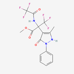 methyl 3,3,3-trifluoro-2-(5-methyl-3-oxo-2-phenyl-2,3-dihydro-1H-pyrazol-4-yl)-2-[(trifluoroacetyl)amino]propanoate