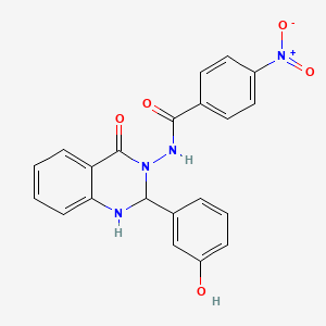 N-[2-(3-hydroxyphenyl)-4-oxo-1,4-dihydroquinazolin-3(2H)-yl]-4-nitrobenzamide