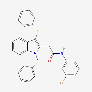 2-[1-benzyl-3-(phenylsulfanyl)-1H-indol-2-yl]-N-(3-bromophenyl)acetamide