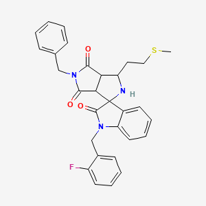 5'-Benzyl-1-(2-fluorobenzyl)-3'-[2-(methylthio)ethyl]-3A',6A'-dihydro-2'H-spiro[indole-3,1'-pyrrolo[3,4-C]pyrrole]-2,4',6'(1H,3'H,5'H)-trione