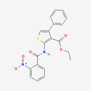 molecular formula C20H16N2O5S B11088103 Ethyl 2-{[(2-nitrophenyl)carbonyl]amino}-4-phenylthiophene-3-carboxylate 