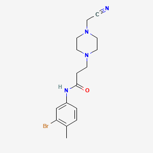 N-(3-bromo-4-methylphenyl)-3-[4-(cyanomethyl)piperazin-1-yl]propanamide