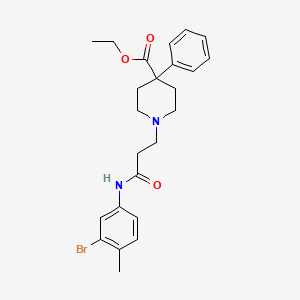 Ethyl 1-{3-[(3-bromo-4-methylphenyl)amino]-3-oxopropyl}-4-phenylpiperidine-4-carboxylate