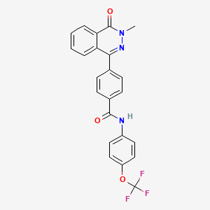 4-(3-methyl-4-oxo-3,4-dihydrophthalazin-1-yl)-N-[4-(trifluoromethoxy)phenyl]benzamide