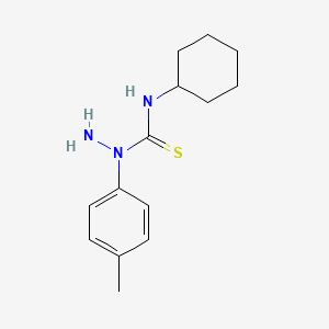 molecular formula C14H21N3S B11088235 N-cyclohexyl-1-(4-methylphenyl)hydrazinecarbothioamide 