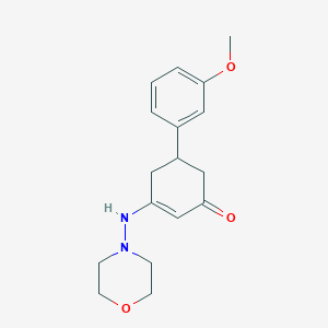 molecular formula C17H22N2O3 B11088246 5-(3-Methoxyphenyl)-3-(morpholin-4-ylamino)cyclohex-2-en-1-one 